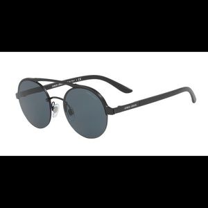 Giorgio Armani AR 6045 Women's Semi-Rimless Sunglasses in matte black